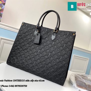Túi xách Louis Vuitton ONTHEGO 2020 siêu cấp đe họa tiết nhỏ size 41cm - M44925 (1)