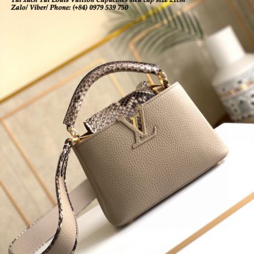 Túi Louis Vuitton Capucines siêu cấp quai da trăn size 21cm - M95509 (1)