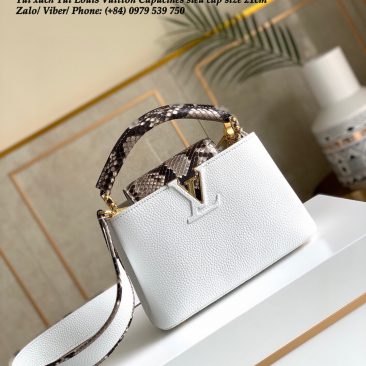 Túi Louis Vuitton Capucines siêu cấp quai da trăn size 21cm - M95509 (1)